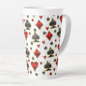 Élever vos nuits de poker Latte Mug (Angle droit)