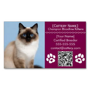 Éleveur de chats personnalisable Magnet pour Ragdo