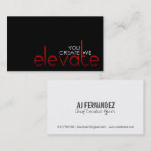 Élevez les cartes de visite (Devant / Derrière)