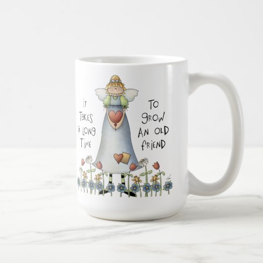 Élevez une tasse blanche classique d'ami (Droite)