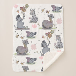 "Eleze Elephant & Polka Hen" Boganhues Deken