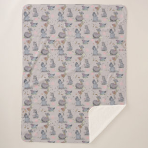 "Eleze Elephant & Polka Hen" Boganhues Deken