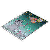 "Eleze Elephant & Polka Hen" Housse de Carnet rêvé (Côté gauche)