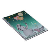 "Eleze Elephant & Polka Hen" Housse de Carnet rêvé (Côté Droit)
