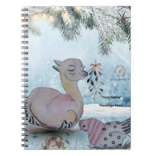 "Eleze stijl Lama met Polka Hen" Boganhues cover Notitieboek