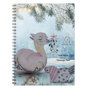 "Eleze stijl Lama met Polka Hen" Boganhues cover Notitieboek