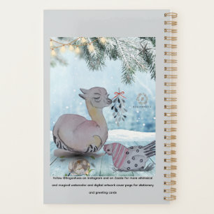 "Eleze stijl Lama met Polka Hen" Boganhues cover Planner