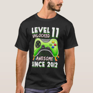 Elf 11 jaar BDay Boy Gamer 11 jaar oude geboorte T-shirt