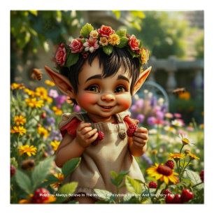 Elf Aardbei Poster Perfect Poster