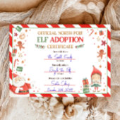 Elf Adoptie Certificaat Adopteer een Elf Kerstmis Kaart