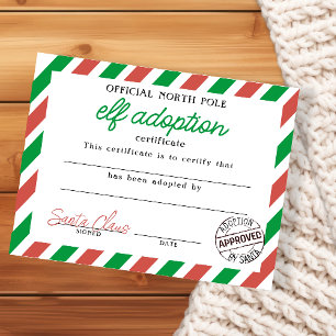Elf Adoptie Certificaat Ondertekend Door Sinterkla