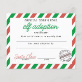 Elf Adoptie Certificaat Ondertekend Door Sinterkla (Voorkant)