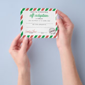 Elf Adoptie Certificaat Ondertekend Door Sinterkla Flyer (Hand)
