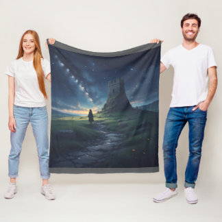 Elf Ancient Ireland Night Sky Fleece Blanket Deken