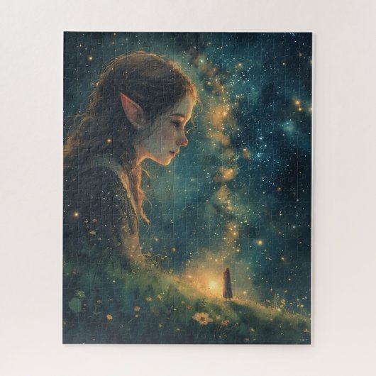 Elf Ancient Ireland Under the Night Sky Puzzle (Vertical)