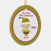 Elf Baby 1er Noël Ornement personnalisé (Droite)