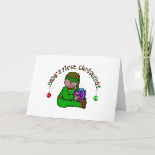Elf Baby Afro-Amerikaanse 1e kerst Feestdagen Kaart