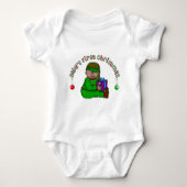 Elf Baby Afro-Amerikaanse 1e kerst Romper (Voorkant)