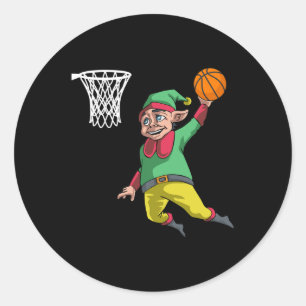 Elf Basketball Christmas Slam Dunk Gif PBV Ronde Sticker