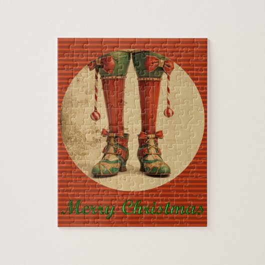 Elf benen kerst puzzel (Verticaal)