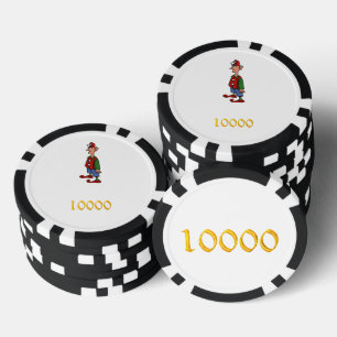 Elf Bij Aandacht zwart goud 10K gestreepte pokerch Poker Chips