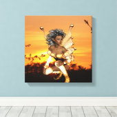 Elf bij Dusk Canvas Print (Insitu (Houten vloer))