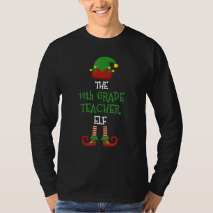 Elf bijpassende pyjama voor leraren 11e klas Kerst T-shirt