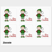 Elf Boy Cadeaubij sticker (Vel)