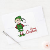 Elf Boy Cadeaubij sticker (Envelop)