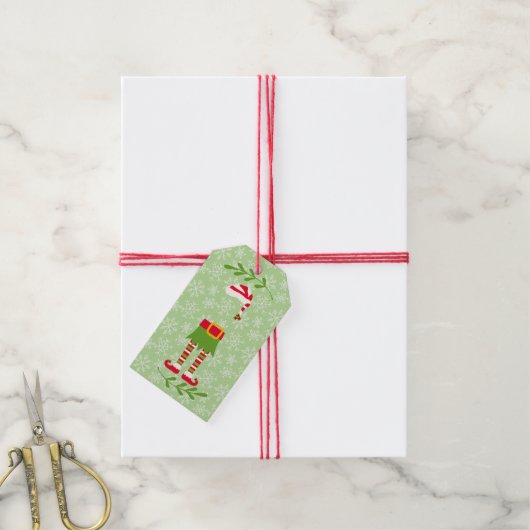 Elf Cadeaulabel (Met Touw)
