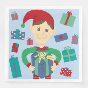 Elf cadeautjes servetten