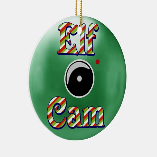 Elf Cam-kerstversiering/Elf-camera Noordpool Keramisch Ornament (Rechts)