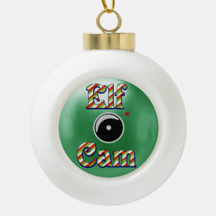 Elf Cam-kerstversiering/Elf-camera Noordpool Keramische Bal Ornament