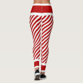 Elf Candy Stripes Costume de Noël Leggings (Dos)