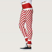 Elf Candy Stripes Costume de Noël Leggings (Gauche)