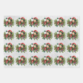 Elf Christmas Branches Kinder Inpakpapier Vel (Voorkant 2)