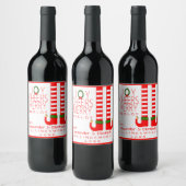 Elf Christmas Merlot Vin bouteille Étiquette Perso (Bouteilles)