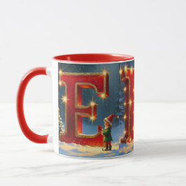 ELF Christmas Mug - Festive Elf Holiday Coffee Mug Mok