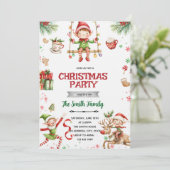 Elf Christmas party Invitation (Debout devant)