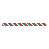 Elf Christmas Stripes • Red, Green & White Pattern Grosgrain Lint (Voorkant)