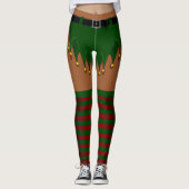 Elf Costume Leggings Afrikaanse kerstfeestjes (Voorkant)