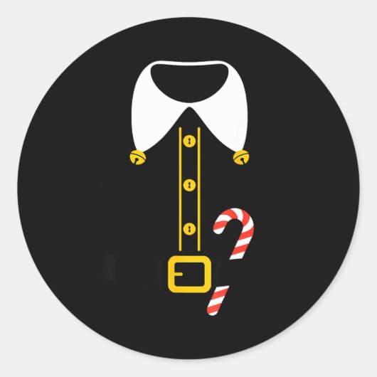 Elf Costume Ronde Sticker (Voorkant)