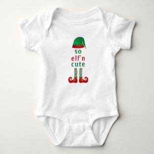 Elf Cute Elf Funny Gezegde met Kerstmis Romper