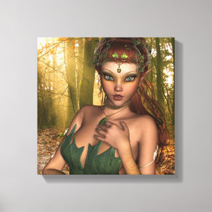 Elf dans la copie de toile en bois