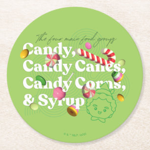 Elf de Film   De vier belangrijkste voedselgroepen Ronde Kartonnen Onderzetter