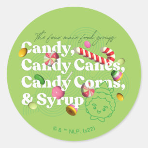 Elf de Film   De vier belangrijkste voedselgroepen Ronde Sticker