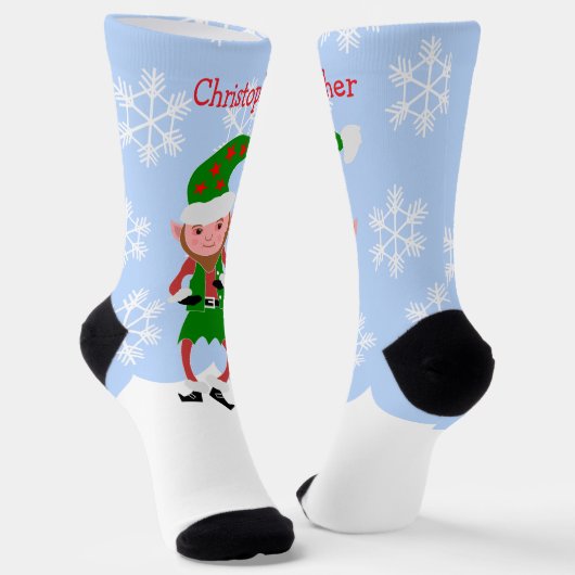 Elf Design Christmas Sokken (Gebogen)