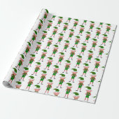 Elf Design Kerstmis Cadeaupapier (Uitgerold)