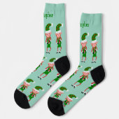 Elf Design Kerstmis Sokken (Links)