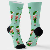 Elf Design Kerstmis Sokken (Gebogen)